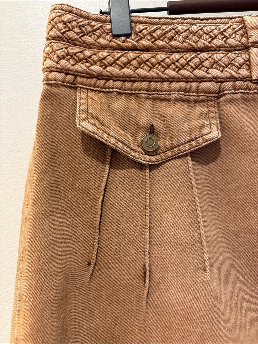 Free People - Braided Baby A-Line Mini Skirt - Size M - Picture 3 of 7